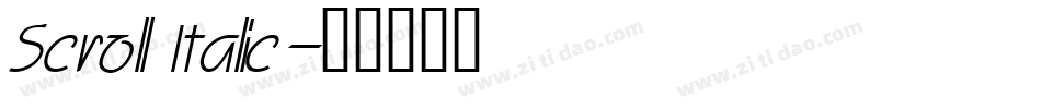 Scroll Italic字体转换